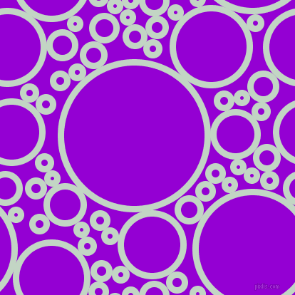 bubbles, circles, sponge, big, medium, small, 9 pixel line width, Sea Mist and Dark Violet circles bubbles sponge soap seamless tileable