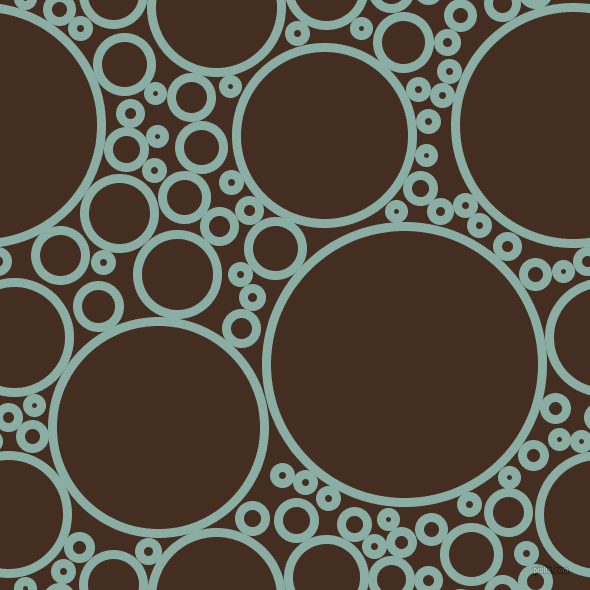 bubbles, circles, sponge, big, medium, small, 9 pixel line width, Sea Nymph and Morocco Brown circles bubbles sponge soap seamless tileable
