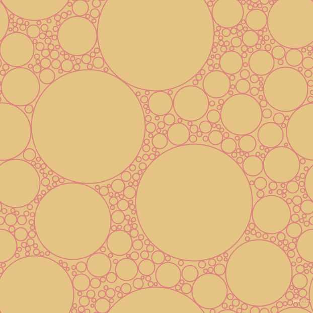 bubbles, circles, sponge, big, medium, small, 2 pixel line width, Sea Pink and New Orleans circles bubbles sponge soap seamless tileable