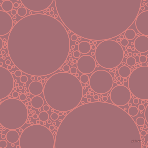 bubbles, circles, sponge, big, medium, small, 3 pixel line width, Sea Pink and Turkish Rose circles bubbles sponge soap seamless tileable