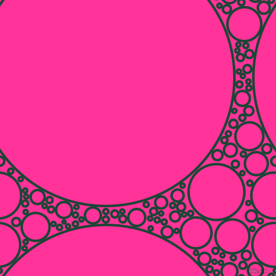 bubbles, circles, sponge, big, medium, small, 5 pixel line width, Sherwood Green and Wild Strawberry circles bubbles sponge soap seamless tileable
