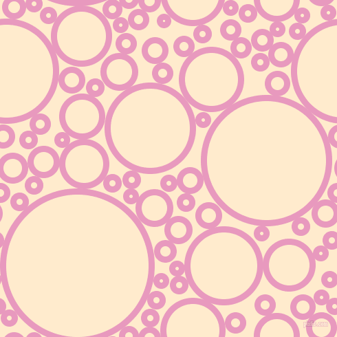 bubbles, circles, sponge, big, medium, small, 9 pixel line widthShocking and Blanched Almond circles bubbles sponge soap seamless tileable