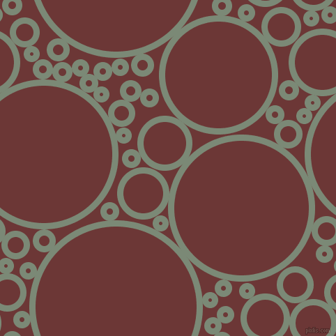bubbles, circles, sponge, big, medium, small, 9 pixel line width, Spanish Green and Sanguine Brown circles bubbles sponge soap seamless tileable