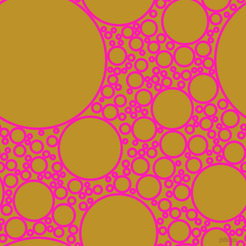 bubbles, circles, sponge, big, medium, small, 5 pixel line width, Spicy Pink and Nugget circles bubbles sponge soap seamless tileable