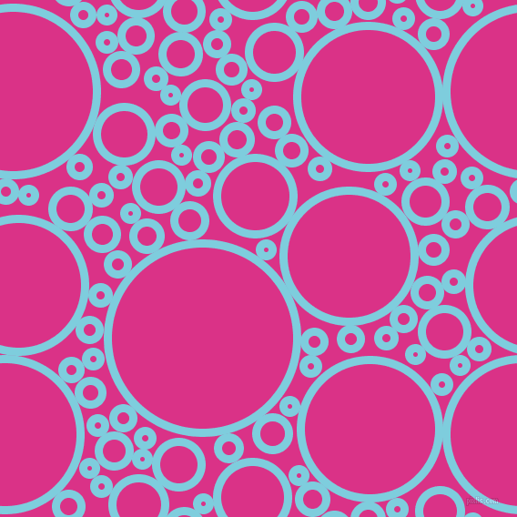 bubbles, circles, sponge, big, medium, small, 9 pixel line width, Spray and Deep Cerise circles bubbles sponge soap seamless tileable