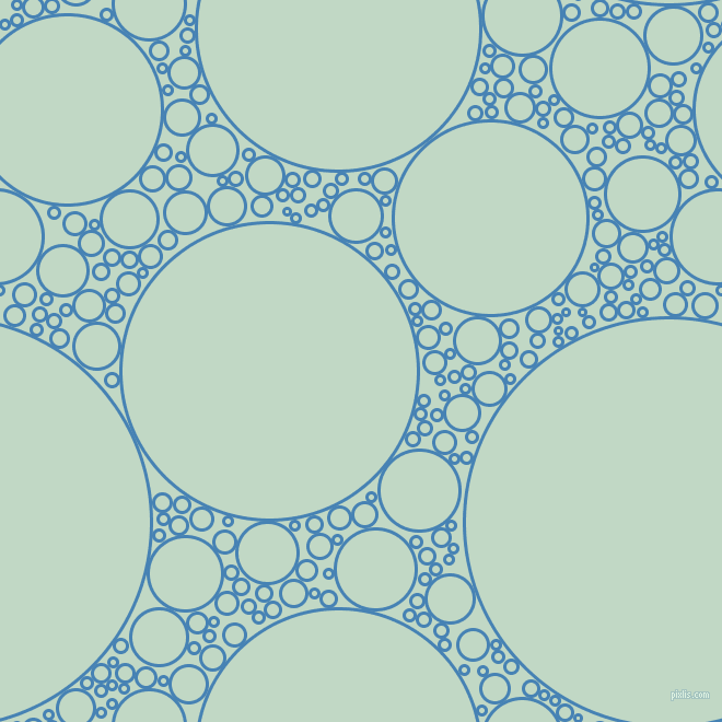 bubbles, circles, sponge, big, medium, small, 3 pixel line width, Steel Blue and Edgewater circles bubbles sponge soap seamless tileable