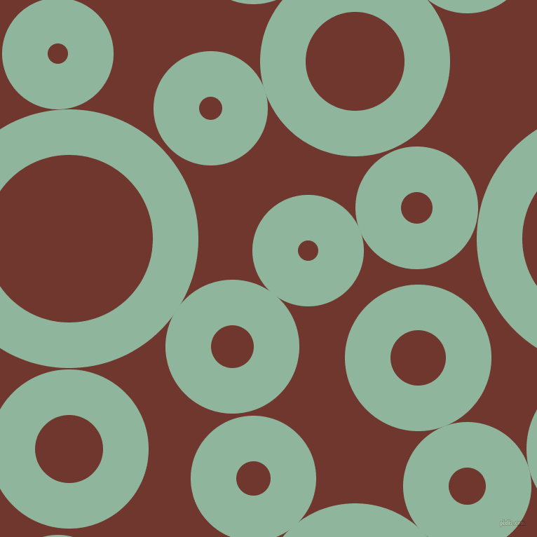 bubbles, circles, sponge, big, medium, small, 65 pixel line width, Summer Green and Mocha circles bubbles sponge soap seamless tileable