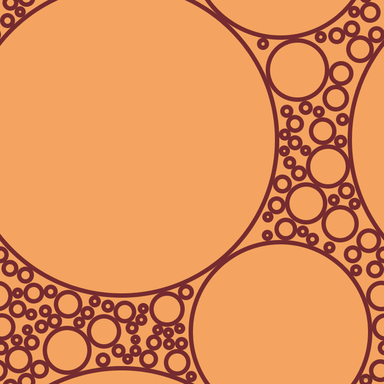 bubbles, circles, sponge, big, medium, small, 9 pixel line width, Tamarillo and Sandy Brown circles bubbles sponge soap seamless tileable