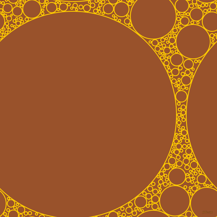 bubbles, circles, sponge, big, medium, small, 3 pixel line width, Tangerine Yellow and Hawaiian Tan circles bubbles sponge soap seamless tileable
