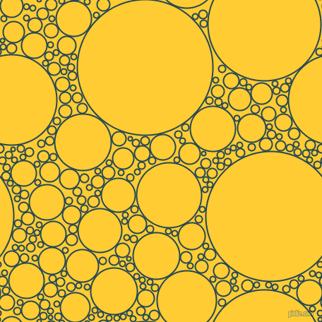 bubbles, circles, sponge, big, medium, small, 2 pixel line width, Teal Blue and Sunglow circles bubbles sponge soap seamless tileable