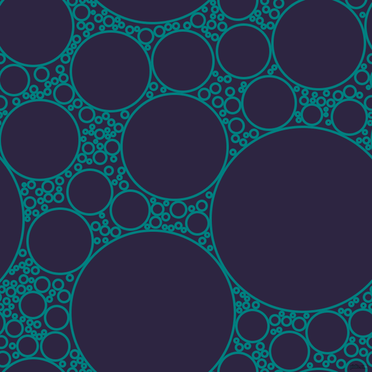 bubbles, circles, sponge, big, medium, small, 5 pixel line width, Teal and Tolopea circles bubbles sponge soap seamless tileable