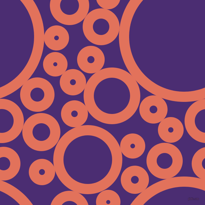 bubbles, circles, sponge, big, medium, small, 33 pixel line width, Terra Cotta and Blue Diamond circles bubbles sponge soap seamless tileable