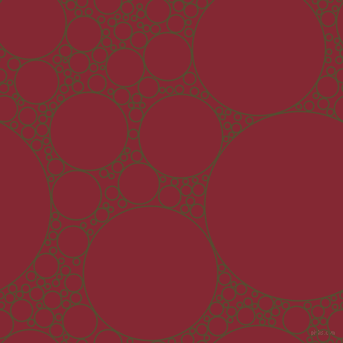 bubbles, circles, sponge, big, medium, small, 2 pixel line width, Thatch Green and Shiraz circles bubbles sponge soap seamless tileable