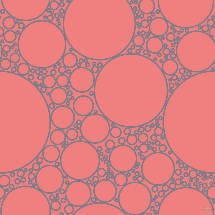 bubbles, circles, sponge, big, medium, small, 5 pixel line width, Topaz and Light Coral circles bubbles sponge soap seamless tileable