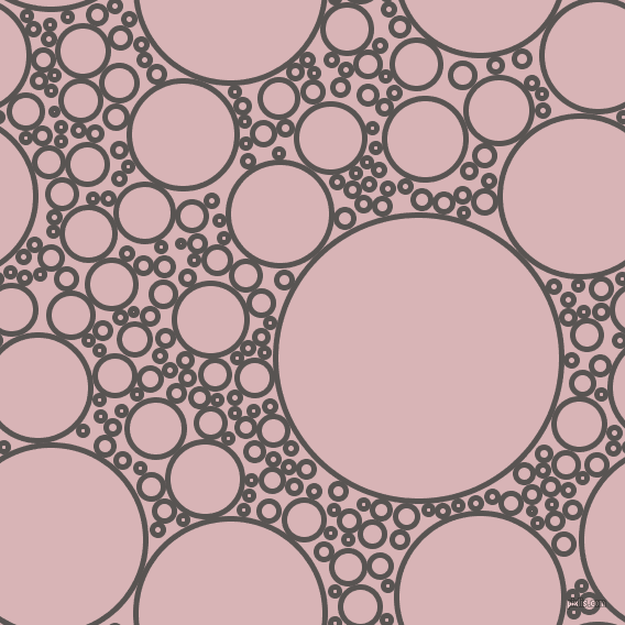 bubbles, circles, sponge, big, medium, small, 5 pixel line width, Tundora and Pink Flare circles bubbles sponge soap seamless tileable