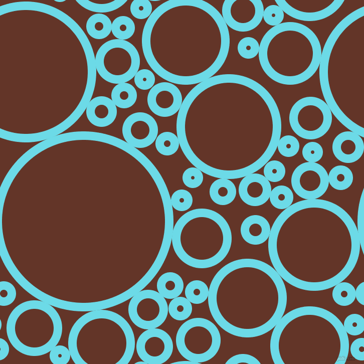 bubbles, circles, sponge, big, medium, small, 17 pixel line width, Turquoise Blue and Hairy Heath circles bubbles sponge soap seamless tileable