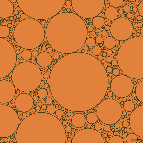 bubbles, circles, sponge, big, medium, small, 2 pixel line width, Turtle Green and Tree Poppy circles bubbles sponge soap seamless tileable