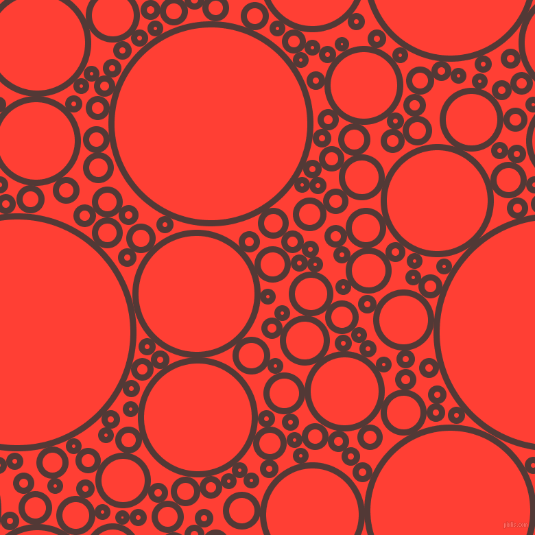 bubbles, circles, sponge, big, medium, small, 9 pixel line width, Van Cleef and Red Orange circles bubbles sponge soap seamless tileable