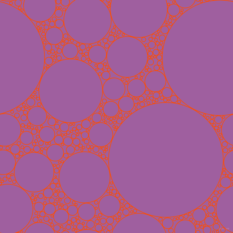 bubbles, circles, sponge, big, medium, small, 2 pixel line width, Vermilion and Violet Blue circles bubbles sponge soap seamless tileable