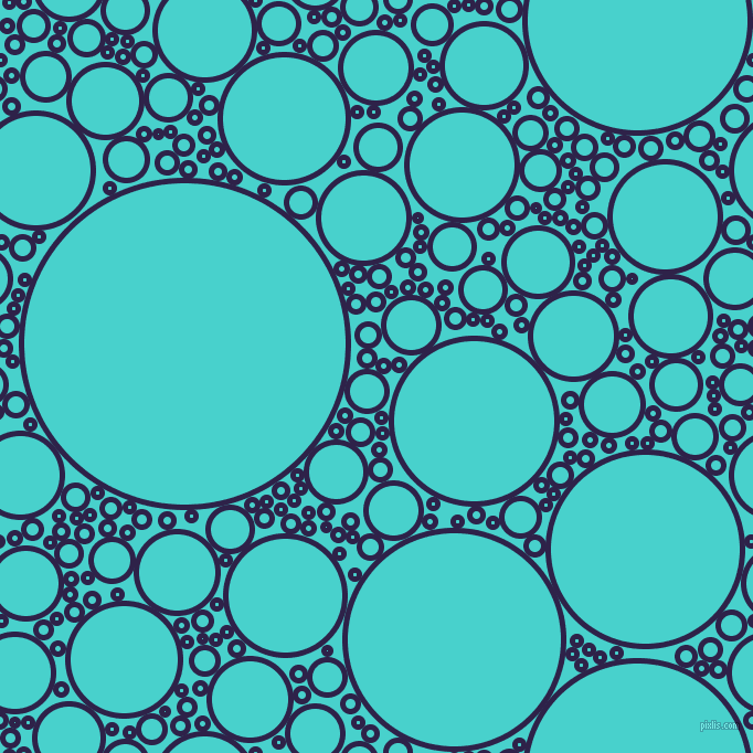 bubbles, circles, sponge, big, medium, small, 5 pixel line width, Violent Violet and Medium Turquoise circles bubbles sponge soap seamless tileable