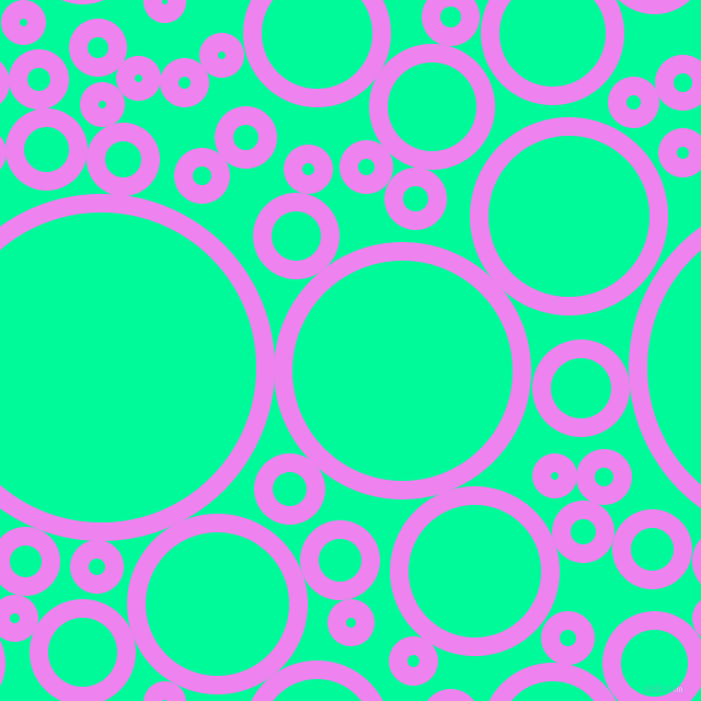 bubbles, circles, sponge, big, medium, small, 17 pixel line width, Violet and Medium Spring Green circles bubbles sponge soap seamless tileable