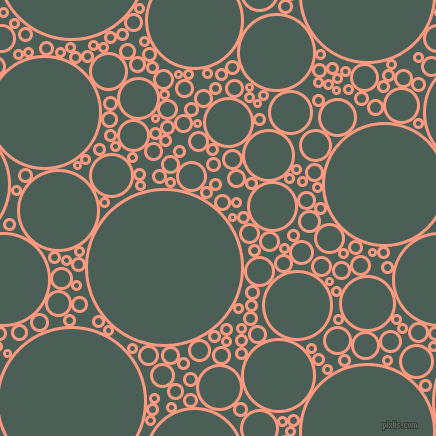 bubbles, circles, sponge, big, medium, small, 3 pixel line width, Vivid Tangerine and Viridian Green circles bubbles sponge soap seamless tileable