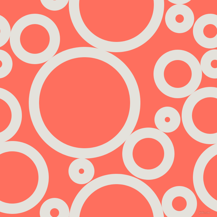 bubbles, circles, sponge, big, medium, small, 33 pixel line width, Wan White and Bittersweet circles bubbles sponge soap seamless tileable
