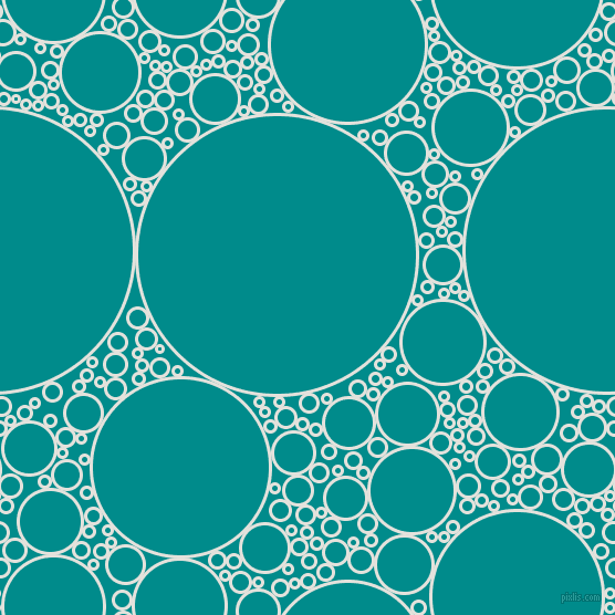 bubbles, circles, sponge, big, medium, small, 3 pixel line width, Wan White and Dark Cyan circles bubbles sponge soap seamless tileable