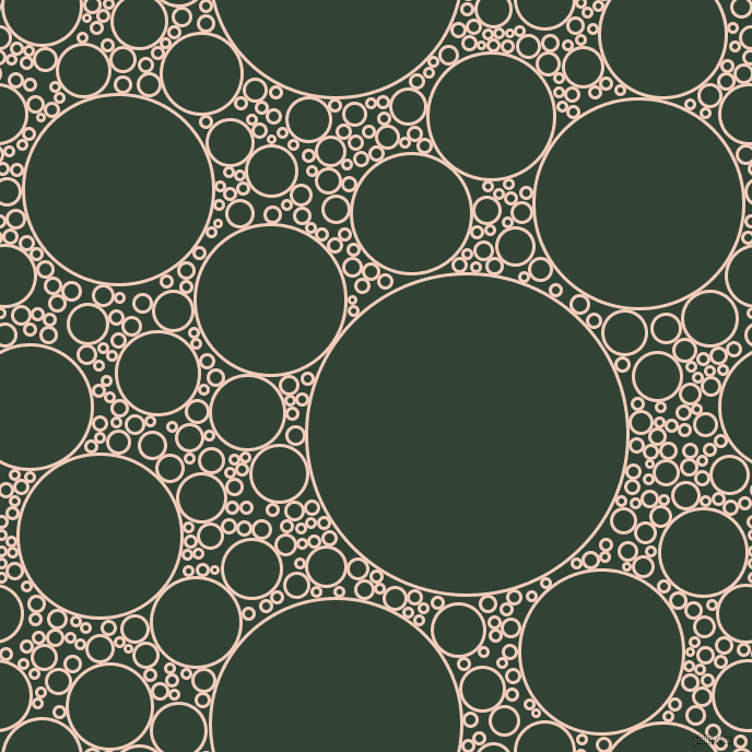 bubbles, circles, sponge, big, medium, small, 3 pixel line width, Watusi and Timber Green circles bubbles sponge soap seamless tileable
