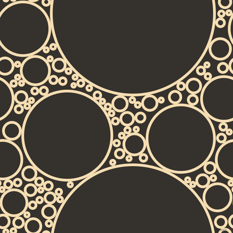 bubbles, circles, sponge, big, medium, small, 9 pixel line width, Wheat and Acadia circles bubbles sponge soap seamless tileable