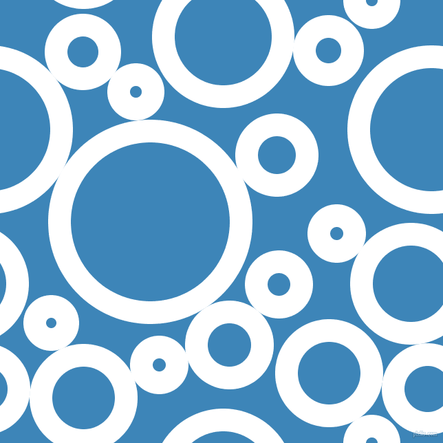 bubbles, circles, sponge, big, medium, small, 33 pixel line width, White and Curious Blue circles bubbles sponge soap seamless tileable