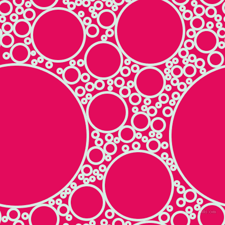 bubbles, circles, sponge, big, medium, small, 5 pixel line width, White Ice and Razzmatazz circles bubbles sponge soap seamless tileable