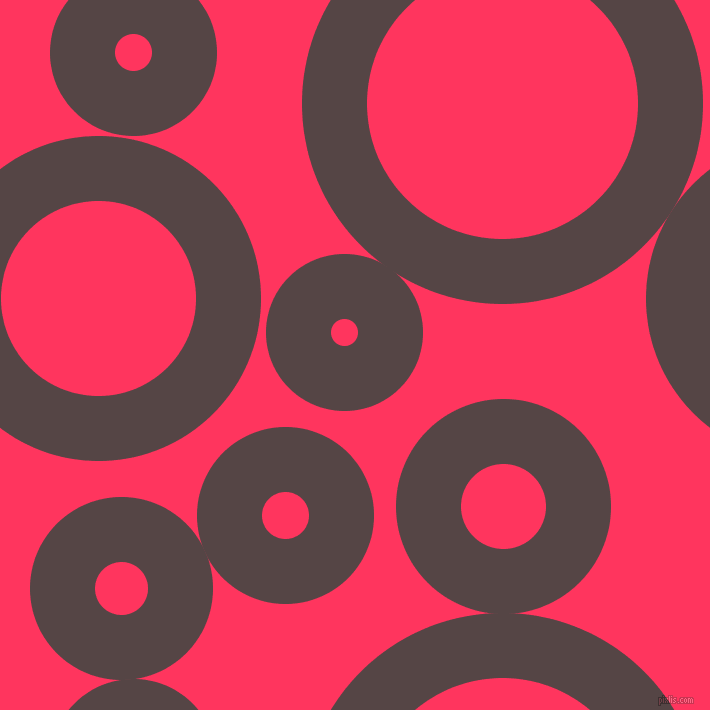 bubbles, circles, sponge, big, medium, small, 65 pixel line width, Woody Brown and Radical Red circles bubbles sponge soap seamless tileable