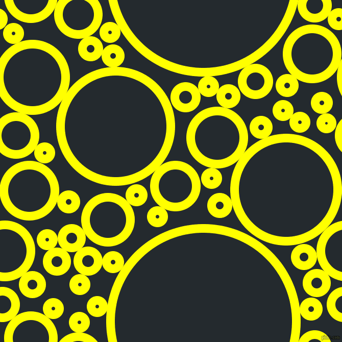 bubbles, circles, sponge, big, medium, small, 17 pixel line width, Yellow and Cinder circles bubbles sponge soap seamless tileable