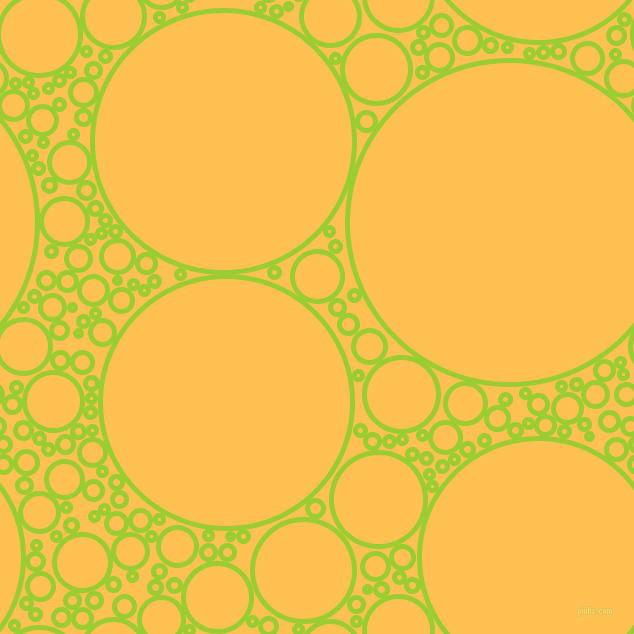 bubbles, circles, sponge, big, medium, small, 5 pixel line width, Yellow Green and Golden Tainoi circles bubbles sponge soap seamless tileable