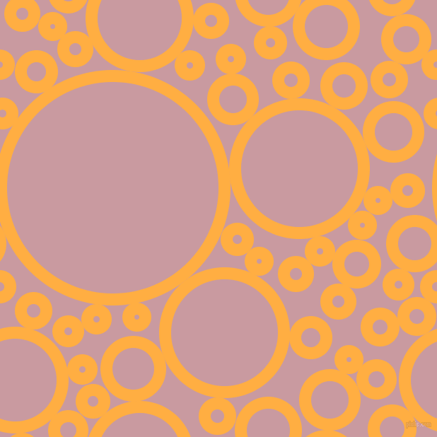bubbles, circles, sponge, big, medium, small, 17 pixel line width, Yellow Orange and Careys Pink circles bubbles sponge soap seamless tileable