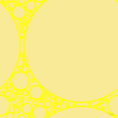 bubbles, circles, sponge, big, medium, small, 5 pixel line width, Yellow and Picasso circles bubbles sponge soap seamless tileable