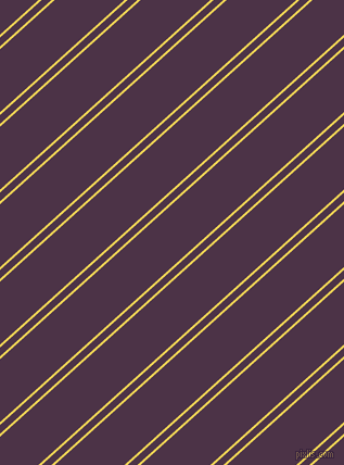 42 degree angles dual stripes lines, 2 pixel lines width, 6 and 43 pixels line spacing, dual two line striped seamless tileable