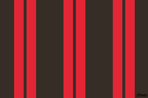 vertical dual lines stripe, 33 pixel lines width, 10 and 95 pixel line spacing, Alizarin and Coffee Bean dual two line striped seamless tileable