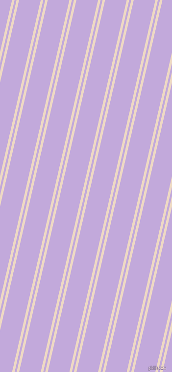 77 degree angle dual striped lines, 5 pixel lines width, 4 and 43 pixel line spacing, Almond and Perfume dual two line striped seamless tileable