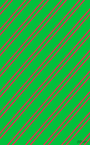 49 degree angle dual striped line, 4 pixel line width, 8 and 30 pixel line spacing, Amaranth and Dark Pastel Green dual two line striped seamless tileable