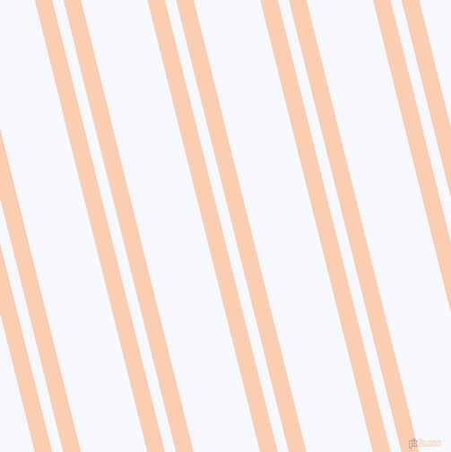 104 degree angles dual stripe lines, 19 pixel lines width, 12 and 72 pixels line spacing, Apricot and Ghost White dual two line striped seamless tileable