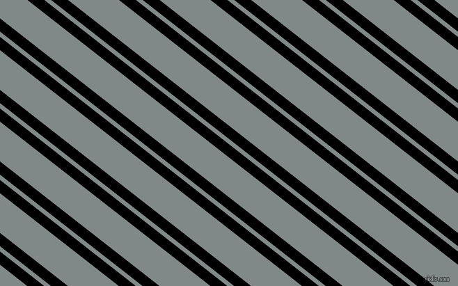 142 degree angles dual striped lines, 15 pixel lines width, 6 and 45 pixels line spacing, Black and Oslo Grey dual two line striped seamless tileable