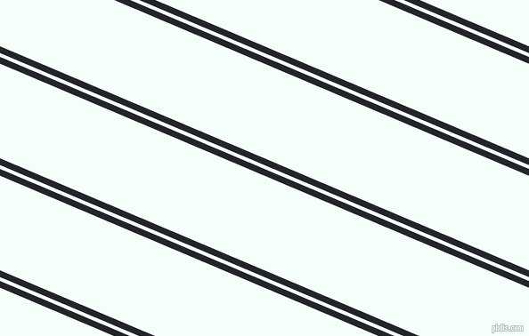 157 degree angles dual striped lines, 7 pixel lines width, 4 and 98 pixels line spacing, Black Russian and Mint Cream dual two line striped seamless tileable