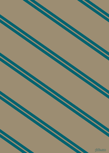 145 degree angle dual stripes line, 9 pixel line width, 4 and 81 pixel line spacing, Blue Lagoon and Pale Oyster dual two line striped seamless tileable