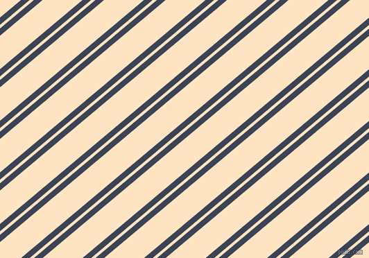 40 degree angles dual stripe line, 8 pixel line width, 4 and 37 pixels line spacing, Blue Zodiac and Bisque dual two line striped seamless tileable