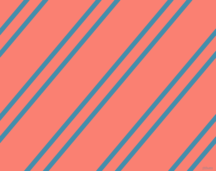 50 degree angle dual striped lines, 16 pixel lines width, 34 and 126 pixel line spacingBoston Blue and Salmon dual two line striped seamless tileable