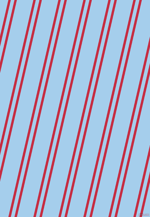 77 degree angles dual stripes lines, 8 pixel lines width, 12 and 54 pixels line spacing, Brick Red and Sail dual two line striped seamless tileable