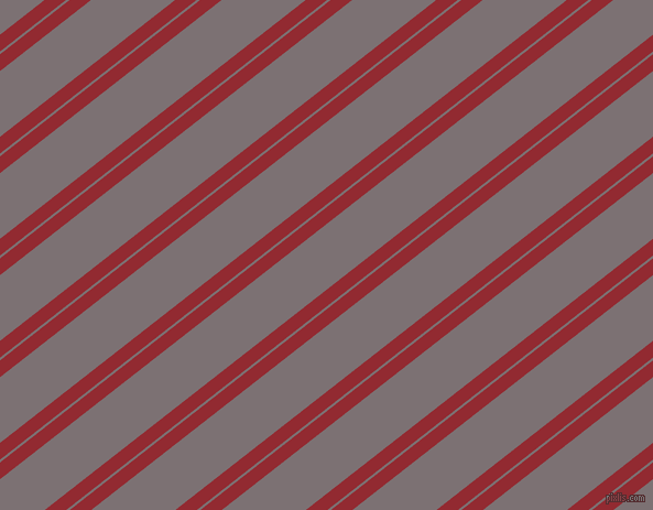 38 degree angle dual stripe line, 12 pixel line width, 2 and 47 pixel line spacing, Bright Red and Empress dual two line striped seamless tileable