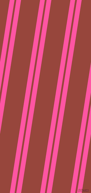 81 degree angle dual stripe lines, 16 pixel lines width, 6 and 64 pixel line spacing, Brilliant Rose and Mojo dual two line striped seamless tileable
